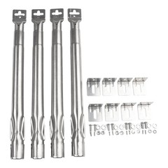 For Gas Grill Stainless Steel Burner Replacement Set 4 Pcs 35 42cm x 11mm