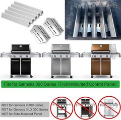 flavorizer bar and Heat Deflector for Weber 7620 7622 Genesis 300 Series E310