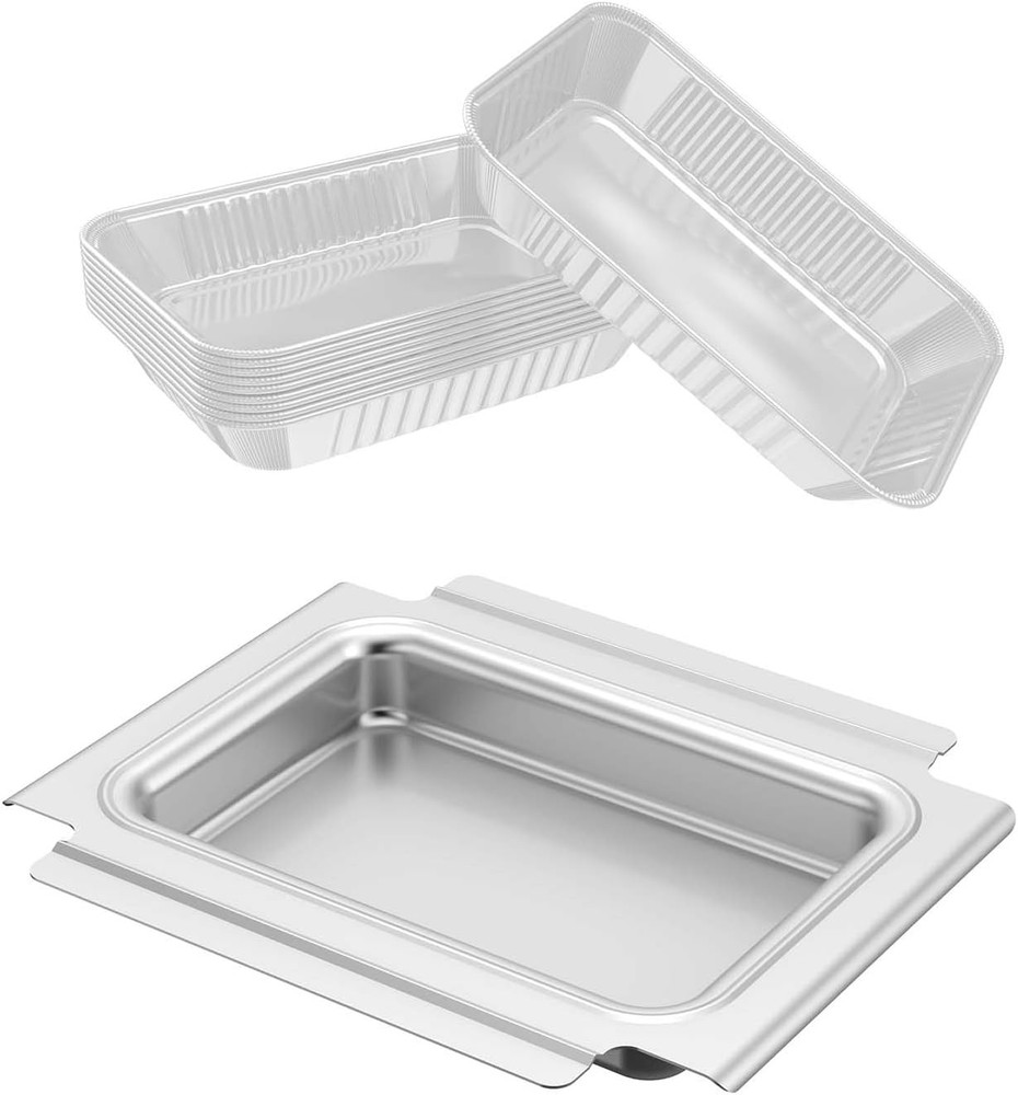 Grill Catch Pan and Drip Tray Set for Q Series – Compatible with Weber Q100