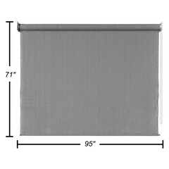 Zlink Outdoor Patio Roller Shades, 118″ W x 79″ L Roll Up Patio Shade, Sun Sh…