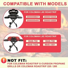 Compatible 6 Inch Grill Wheels for RoadTrip Models, Reinforced Plastic Design