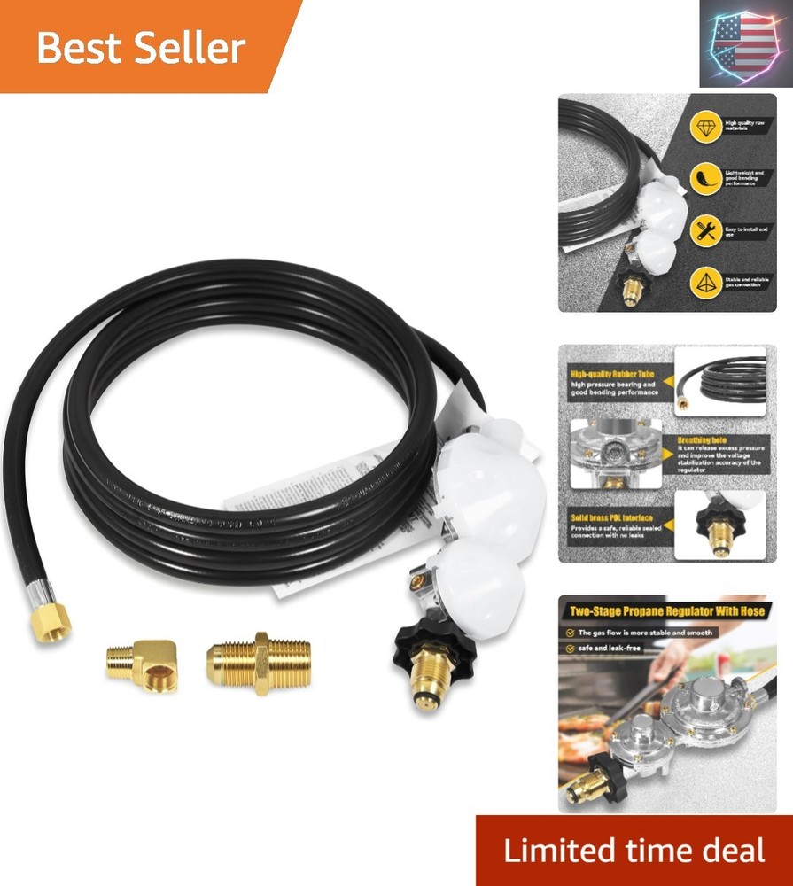 12 FT Compatible for mr heater buddy heaters Propane Hose with Regulator for …