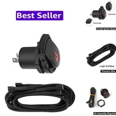 Easy-to-Install Grill Igniter Button for Char-Broil Systems, Includes 2 Wires