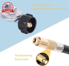 GasSaf 6 FT Propane Regulator Hose, Propane Adapter Hose with Regulator for Blac