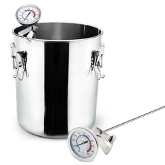 Deep Fry Turkey Candy Thermometer(2 Pack) with 12″ Probe & Pot Clip,Oil Therm…
