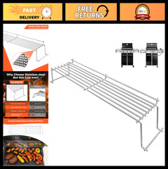 Stainless Steel Warming Rack for Weber Genesis 300 Series Grills, Fits E310 E320