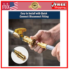 40 Feet 3/8 inch ID Natural Gas Grill Hose with Quick Connect Fittings, Natur…