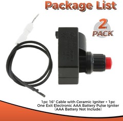 Igniter Push Button Ignition Kit for Fire Pit Gas Burner Grill Igniter Replaceme