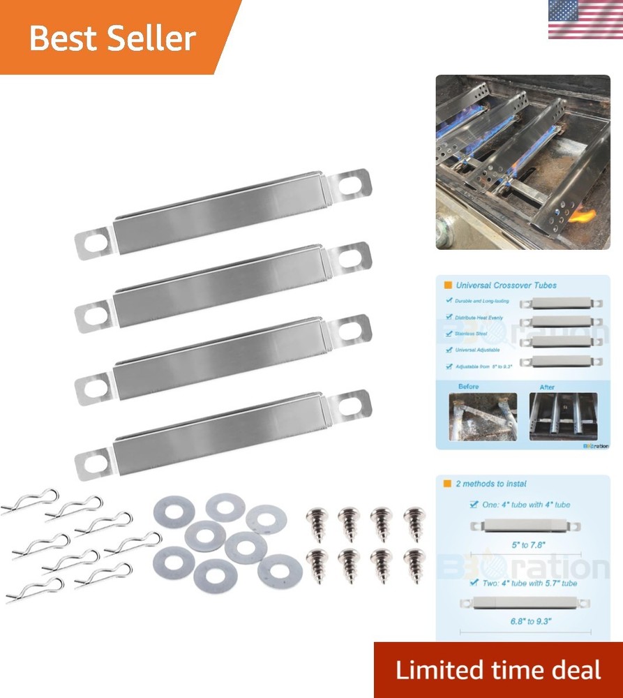Universal Adjustable Carryover Tubes for Charbroil, Kenmore and Others Most G…