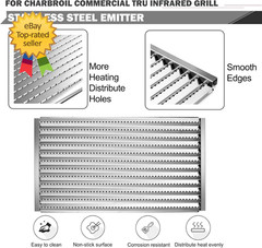 Charbroil Tru Infrared Grill Emitter Plates Replacement Burner Cooking Grates