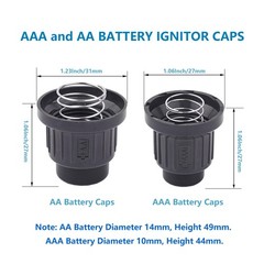 2Pcs AA Battery Push Button Igniter Caps with Spring, Igniter Replacement But…
