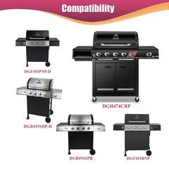 3-Piece Cast Iron Cooking Grate Replacement for Dyna-Glo DGH474CRP Grills