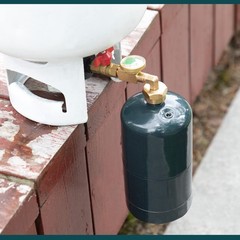GASPRO Upgraded Propane Refill Adapter with Valve and 1 lb to 20 lb, Golden