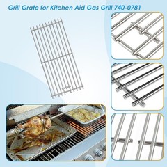 BBQration 740-0781 Grill Parts for 18 7/8″ x 8 3/4″(740-0781), silver