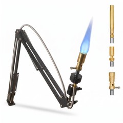 Multi-Functional Propane/MAPP Gas Bunsen Burner Set – Includes Three Intercha…