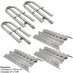 Replacement Parts for Perfect Flame Gas Grill SS Burner & Heat Plate Kit