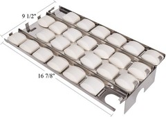 Heat Retention Plate for Lynx Grills with Ceramic Briquettes & Stainless Trays