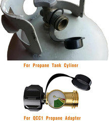 A.I.FORCE 10Pcs QCC1 Propane Dust Caps, LP OPD Filler Valve Dust Cap Strap, QCC1
