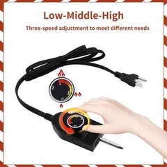 Grill Heating Element and Electric Smoker Replacement with Adjustable Thermostat