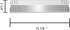 Kalomo 15 1/8 X 3 1/4”Grill Heat Plates Parts for Master Forge 1010048 Models, H
