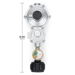 Stanbroil Horizontal Two Stage Propane Regulator Gauge Standard 3/8 Female Npt