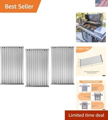 Revitalize Your Charbroil Grill with 17″ x 10″ Stainless Steel Emitters – 3-Pack
