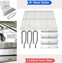 Gas Grill Parts Kit 3 Burner 15 13/16 x 4 3/8 Inch Stainless Steel Heat Plates