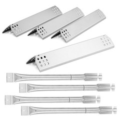 Stainless Steel Heat Plates & Burner Tubes for NXR Grill – 4 Replacement Parts