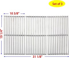 19-1/4″ Stainless Steel Grill Grates Replace for Brinkmann, Charmglow, Jenn Air