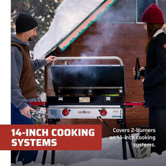 Premium Hinged Lid Barbecue Box for 2-Burner Grills