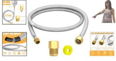 Durable 4FT Propane Extension Hose with Solid Brass Fittings – Ideal for Grills