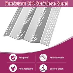 90351 (3-Pack) 12461 (3-Pack) 16GA Stainless Steel Heat Plate Burner and