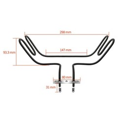 USA 1650W Replacement Heating Element for Pit Boss 2 & 3 Series Electric Smoker