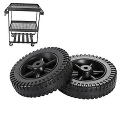 G206-0025-W1 Plastic Wheel Replacement Parts for Grill Wheels, 2pcs With black