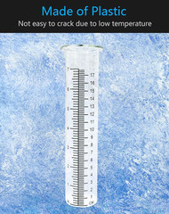 7″ Plastic Rain Gauge Replacement Tube, 8.25 X 2.25 X 1.75 Inches Cold Resistanc