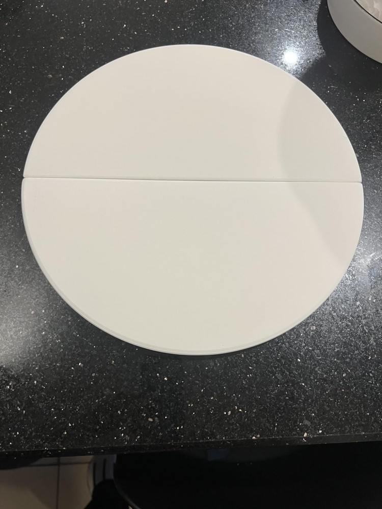 15 Inch Half Moon Ceramic Heat Deflector Plates Pizza Stone Grill Parts 2x