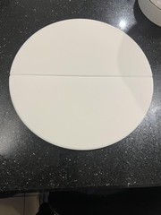 15 Inch Half Moon Ceramic Heat Deflector Plates Pizza Stone Grill Parts 2x