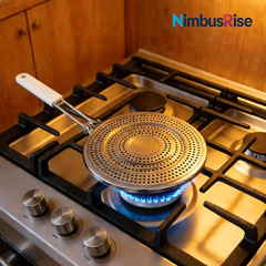 Heat Diffuser Plate for Gas & Electric Stoves – 8” Stove Top Simmer Plate with F
