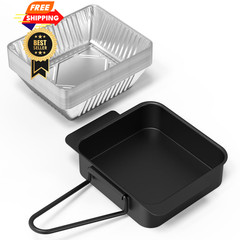 NUPICK Grill Drip Pans for Nexgrill 720-0830H, Grease Tray black & silver