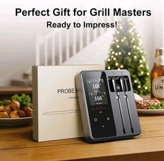 Wireless Bluetooth Meat Thermometer – 2 Probes & App 2 Probes, Black/Gray
