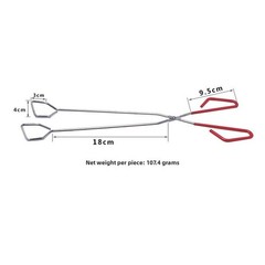 15 Inch Stainless Steel BBQ Tongs for Outdoor Charcoal Grilling and Cooking