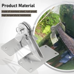 Stainless Lid Hinge Kit Compatible with Weber Smokey Mountain Grill 18.5 22.5…