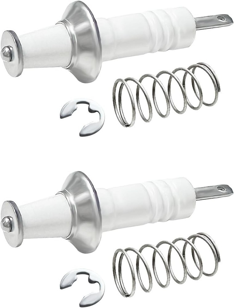2PCS Gas Range Burner Ignitors Replacement Spark Electrode Spring Clip Kit