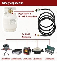 F273704 12 Ft Propane Heater Hose POL Fitting ..