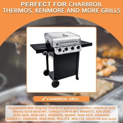 Grill Replacement Parts for 8” Wheels-Charbroil G210-0018-W1, Black