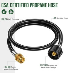 Heavy-Duty 4ft Propane Adapter for Weber Grills and Camp Stoves – Easy Install