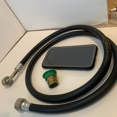 5ft Portable washing machine water Connection 5-ft 3/4 Outlet Braided w/couplr