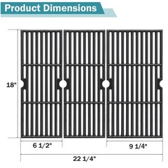 18″ Cast Iron Grill Grates Replacement for Charbroil Performance 463376519, G470