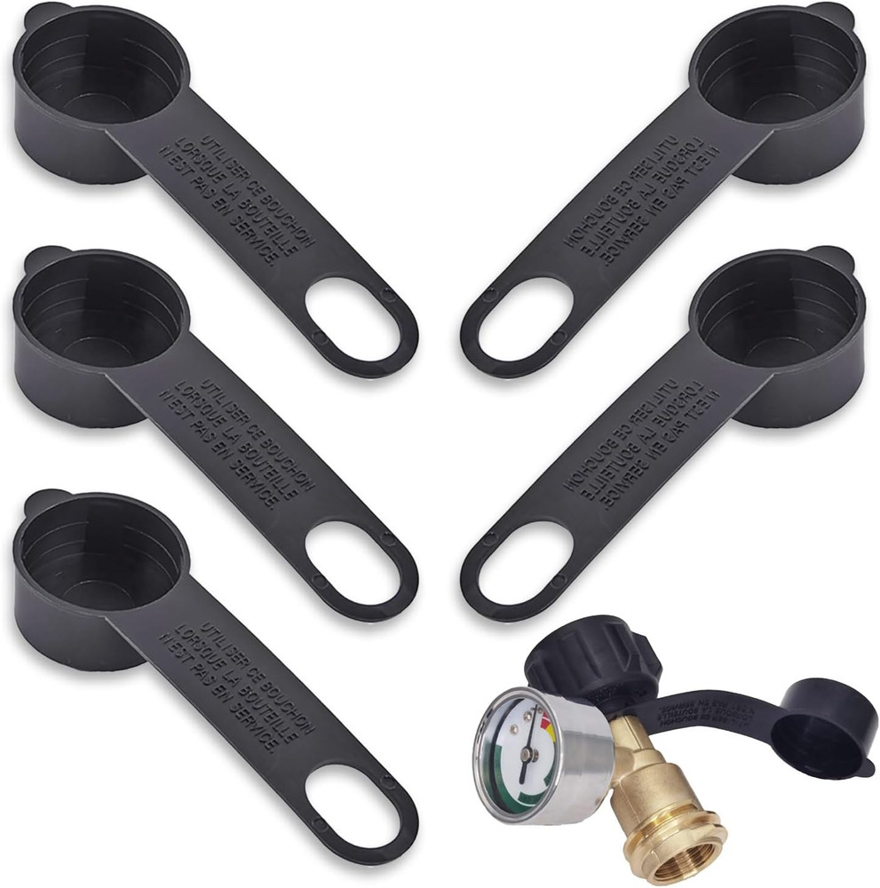 5 Packs Propane Tank Valve Cover Caps Protective Dust Caps Plugs for LP OPD Fill