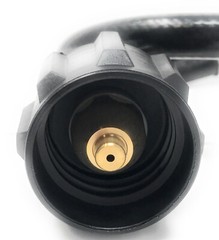 1/4 male Inverted Flare x QCC1 ACME Pig Tail Propane Hose 2 FT 350PSI